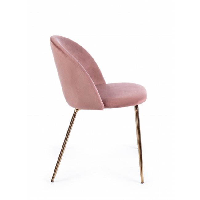 SEDIA TANYA VELLUTO ROSA 0733300 BIZZOTTO - immagine 3