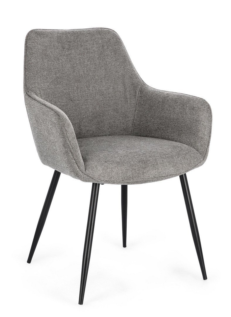 Sedia c/br Cora nero/grigio scuro 0730125 Andrea Bizzotto