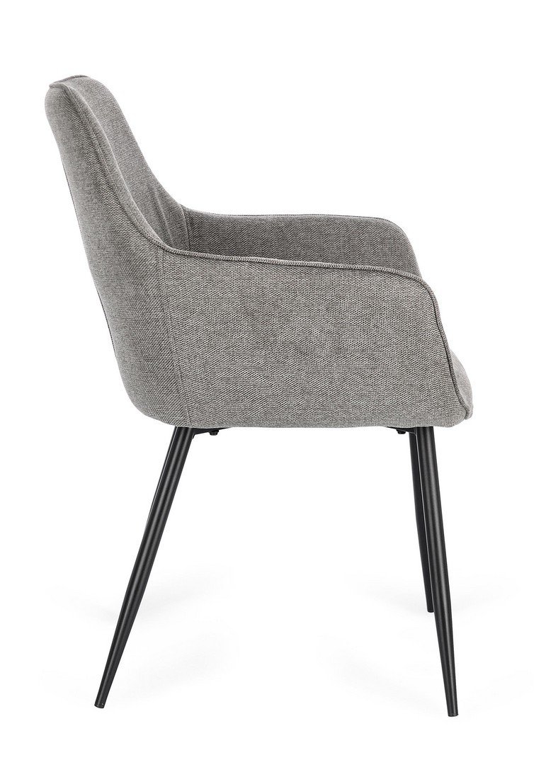 Sedia c/br Cora nero/grigio scuro 0730125 Andrea Bizzotto - immagine 4