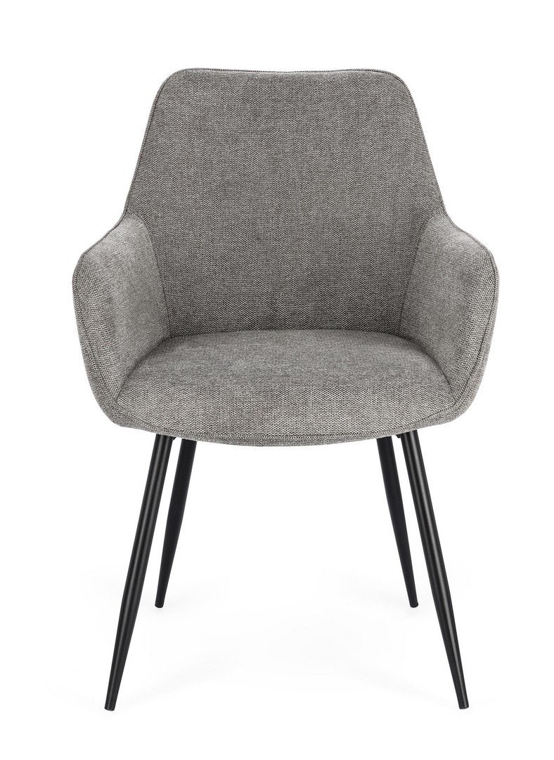 Sedia c/br Cora nero/grigio scuro 0730125 Andrea Bizzotto - immagine 3