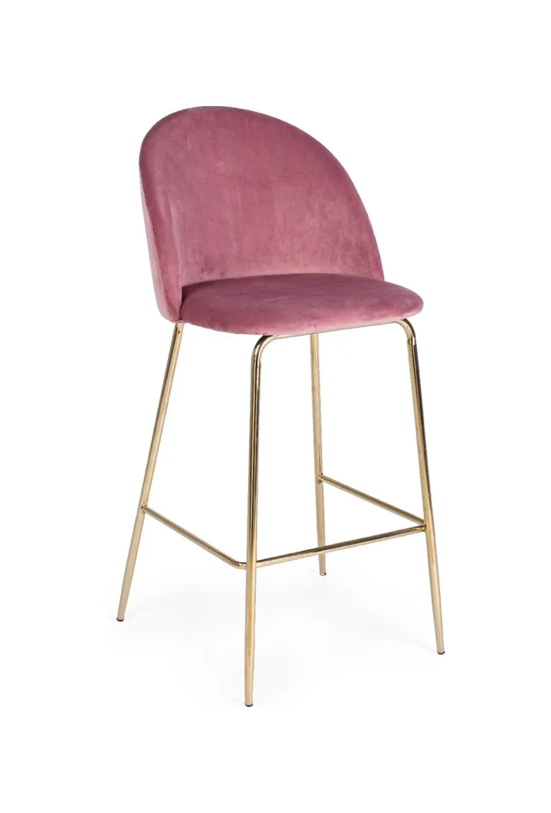 SGABELLO Carry rosa in veluto 0734300 ANDREA BIZZOTTO