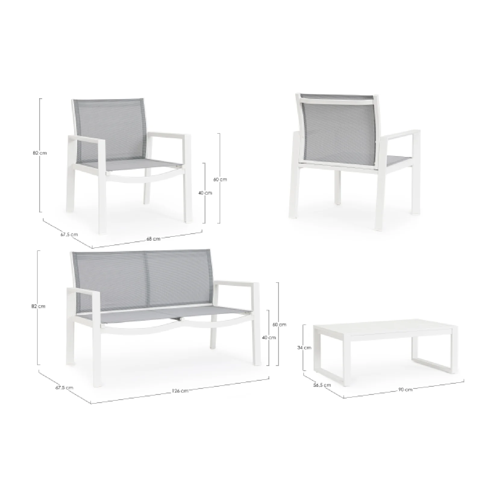 SET 4 SALOTTO KALIEN BIANCO 063601 ANDREA BIZZOTTO - immagine 2